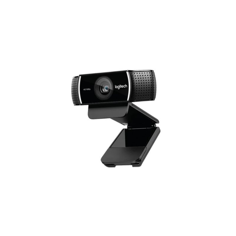 Logitech C922 Pro Stream HD Webcam 1080p with autofocus and stereo microphones for streaming, gaming, and video conferencing.