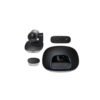 Logitech GROUP Video Conferencing System used with PTZ camera, speakerphone, and microphones for professional meeting room communication.