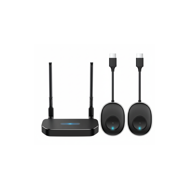Maverik Wireless HD Transmitter and Receiver Kit for cable-free high-definition audio and video transmission in meeting rooms and presentations.