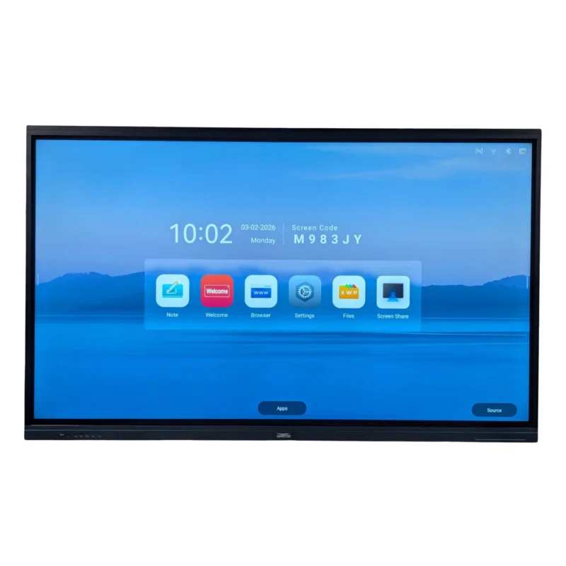 Maverik 86-inch MV-186Q1 interactive flat panel display used for teaching, presentations, and collaborative meetings.
